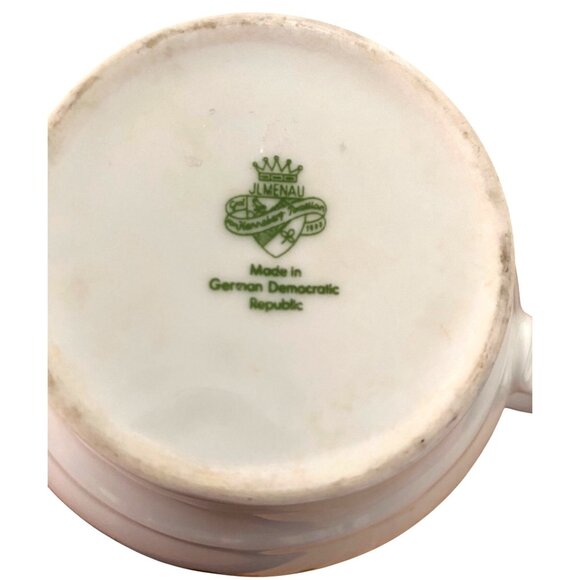 Vintage Ilmenau Porcelain Creamer With Strawberry & Bee Design - Picture 2 of 2